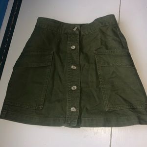 Urban Outfitters Green Button Skirt